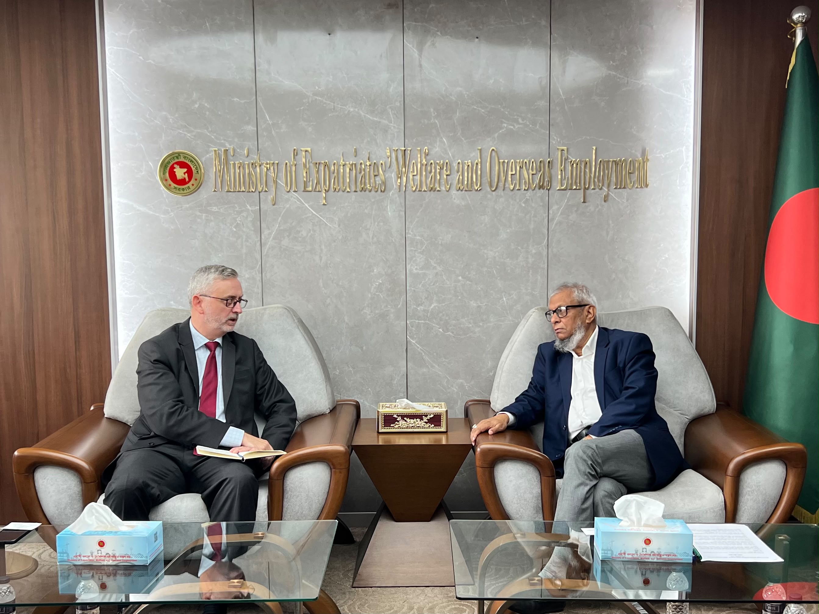 Minister meets EU Ambassador on safe migration and labour law reform